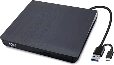 DVD Writer External USB 3.0 and Type-C